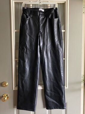 Abercrombie & Fitch Curve Love 90s Relaxed Faux Leather Pants